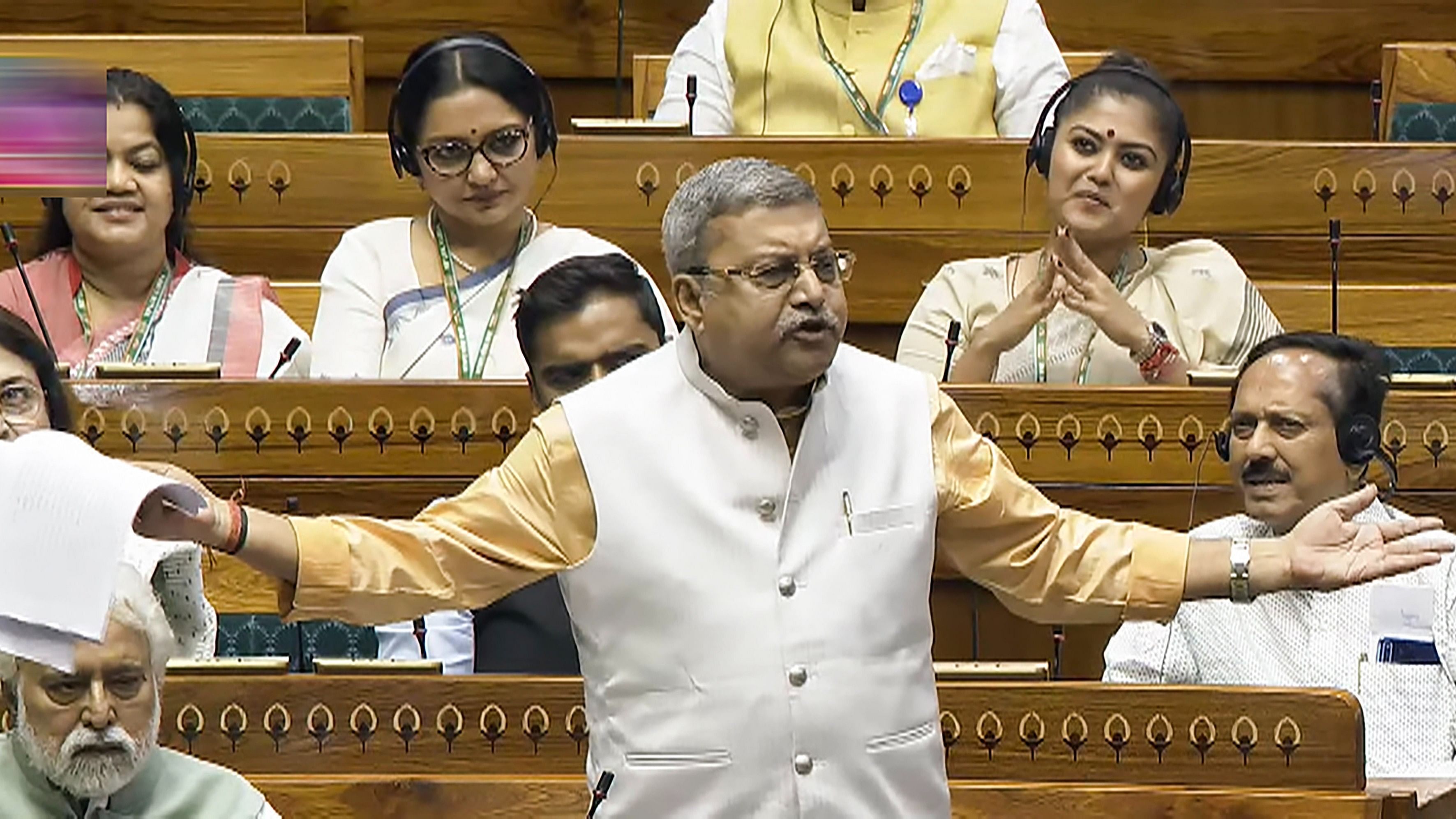 <div class="paragraphs"><p>TMC MP Kalyan Banerjee speaks in the Lok Sabha during ongoing Parliament session, in New Delhi.</p></div>